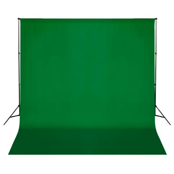 Fotostuudiokomplekt valgustite, vihmavarjude ja rohelise taustaga, 300 x 300 cm – 13