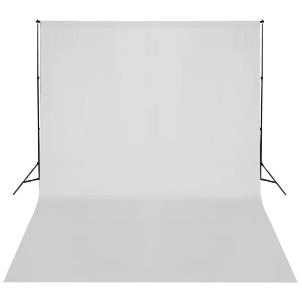 Fototausta tugisüsteem valge puuvillase taustakangaga, 300 x 300 cm – 4
