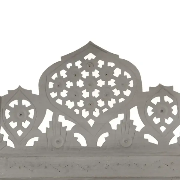 3-paneeliline kokkupandav sirm ruumijagaja, hall MDF ja mangopuit, 120 x 165 cm – 3