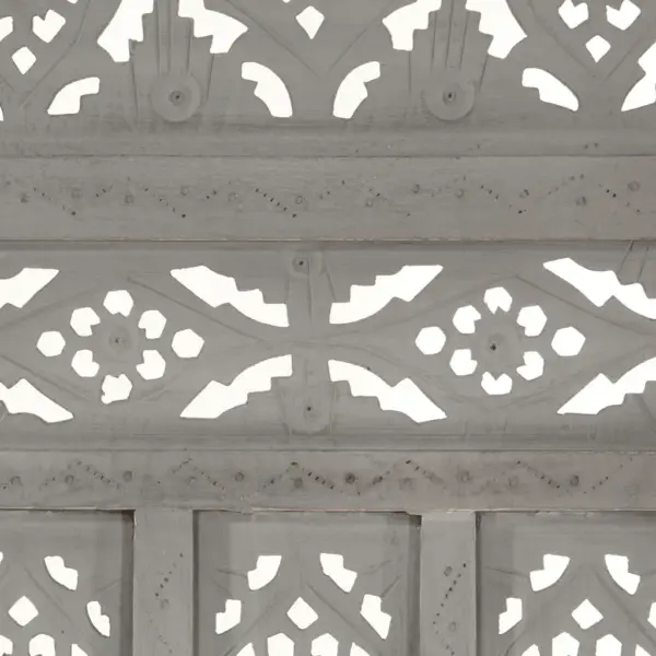 3-paneeliline kokkupandav sirm ruumijagaja, hall MDF ja mangopuit, 120 x 165 cm – 4