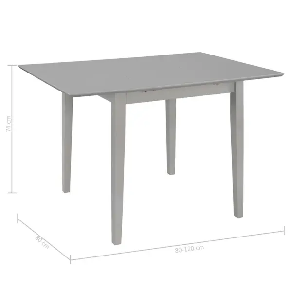 5-osaline hall söögitoakomplekt pikendatava kummipuu-MDF lauaga, laud 80–120 x 80 x 74 cm – 13