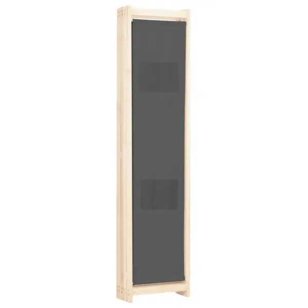 5-paneeliga toasirm taskutega, hall kangas, kuusepuidust raam, 200 x 170 x 4 cm – 4
