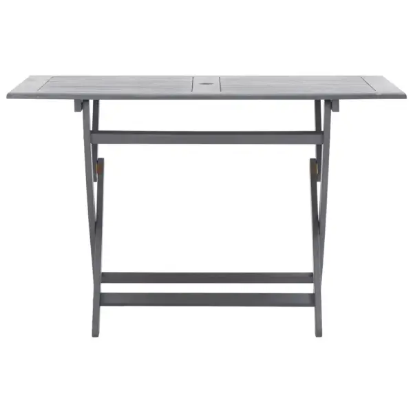 5-osaline hall akaatsiapuidust kokkupandav aiamööbli komplekt, laud 120 x 70 cm ja 4 tooli – 3