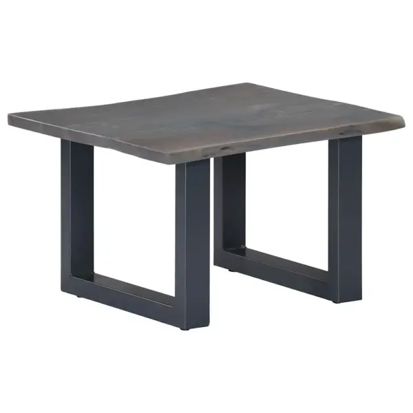 Hall akaatsiapuidust kohvilaud naturaalsete servadega, 60 x 60 x 40 cm – 11