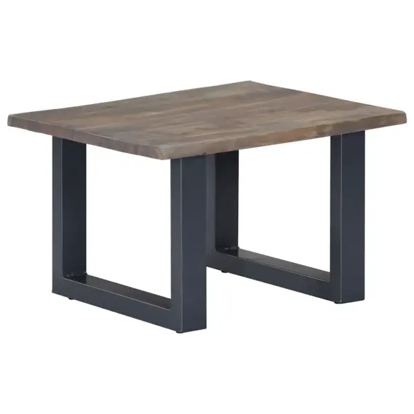 Hall akaatsiapuidust kohvilaud naturaalsete servadega, 60 x 60 x 40 cm – 12