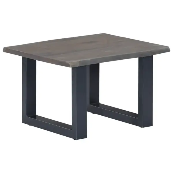 Hall akaatsiapuidust kohvilaud naturaalsete servadega, 60 x 60 x 40 cm – 10