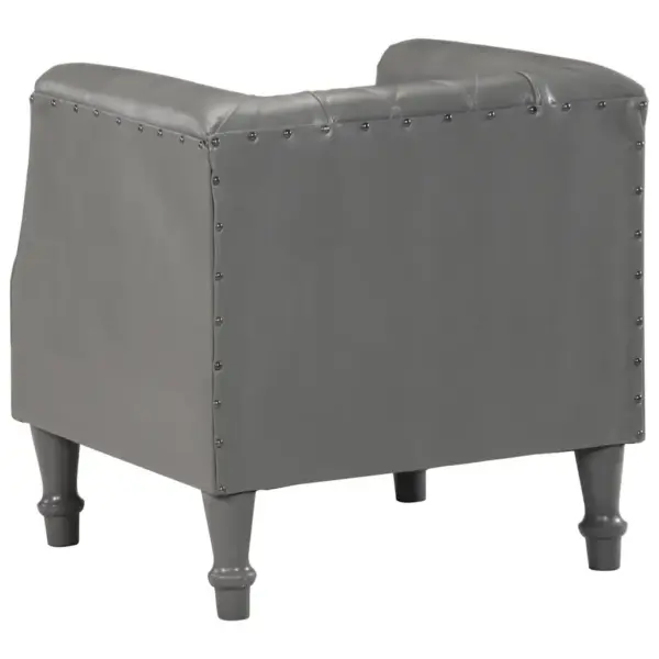 Hall ehtsast kitsenahast tugitool mangopuidust jalgadega, 60 x 57 x 64 cm – 4