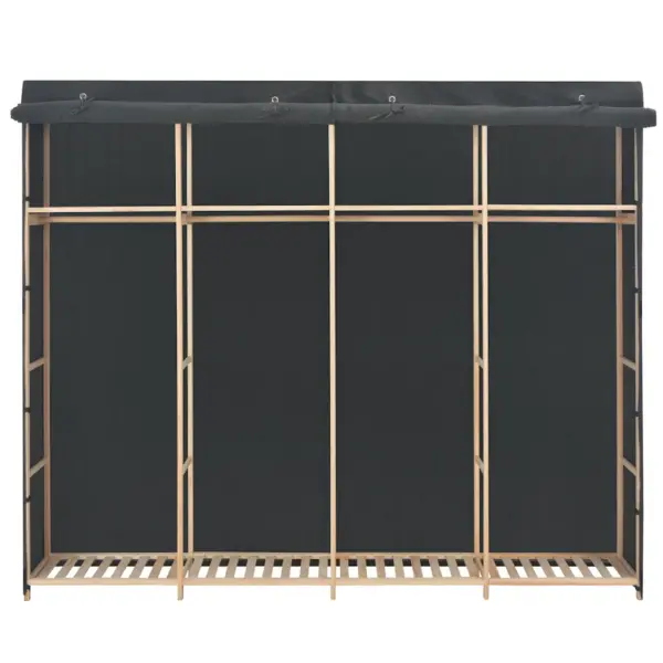 Hall kangast garderoob kuusepuidust raamiga, 200 x 40 x 170 cm – 2