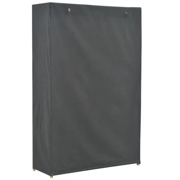 Hall kangast garderoob 5 riiuli ja riputustoruga, kuusepuidust raam, 110 x 40 x 170 cm – 3