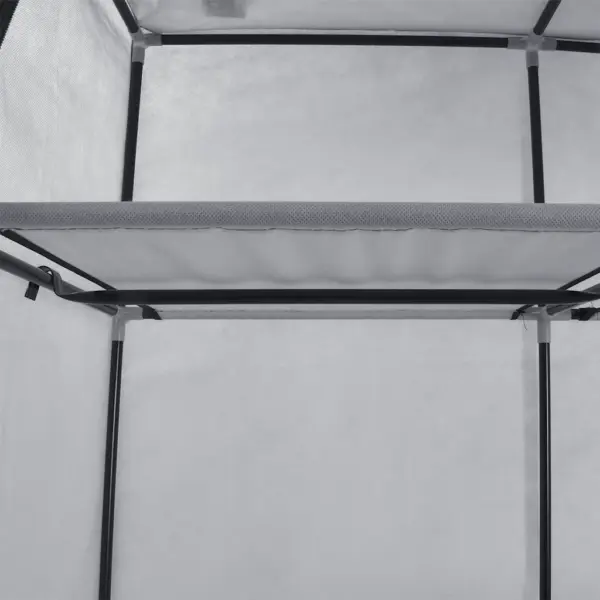 Kaasaskantav kangast riidekapp sektsioonide ja torudega, hall, 150 x 45 x 175 cm – 9