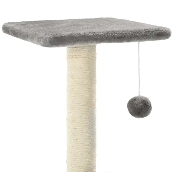 Kassimaja sisalköiega kraapimispostidega, hall, 65 cm – 4