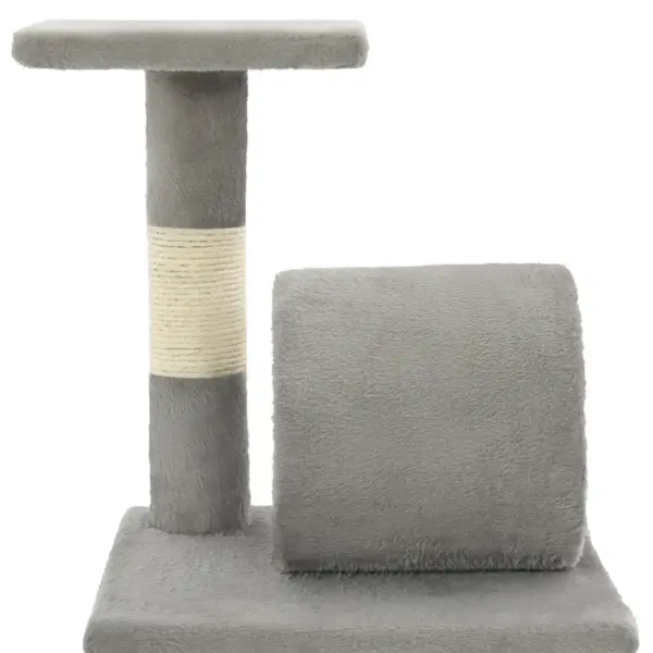 Hall kassimaja kraapimispuuga, rippuva palli ja platvormidega, 65 cm – 5