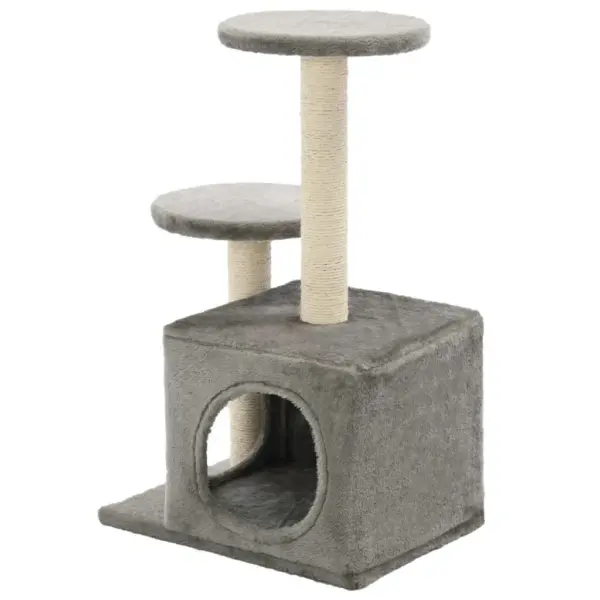 Hall kassimaja sisalköiega kraapimispostidega, 40 x 30 x 60 cm – 4