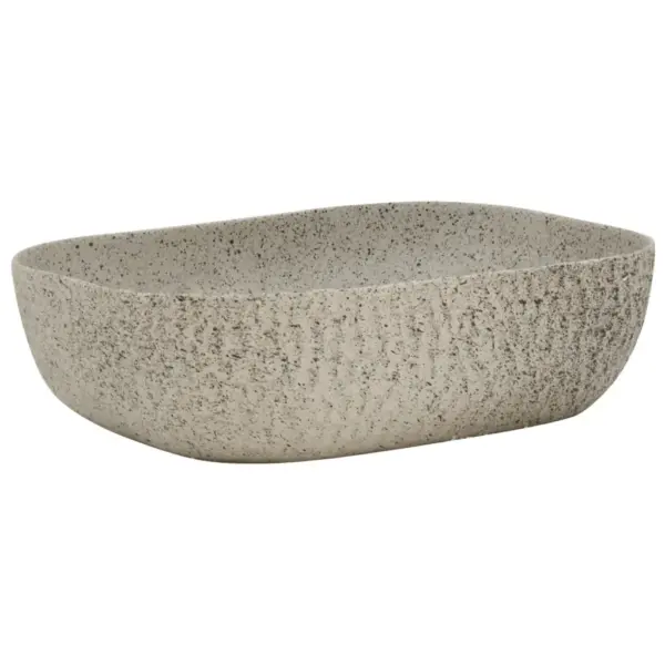 Hall ristkülikukujuline keraamiline tööpinnale valamu 48 x 37,5 cm – 2