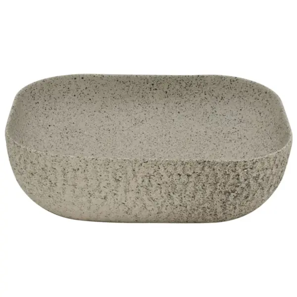 Hall ristkülikukujuline keraamiline tööpinnale valamu 48 x 37,5 cm – 4