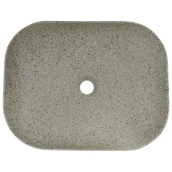 Hall ristkülikukujuline keraamiline tööpinnale valamu 48 x 37,5 cm – 6