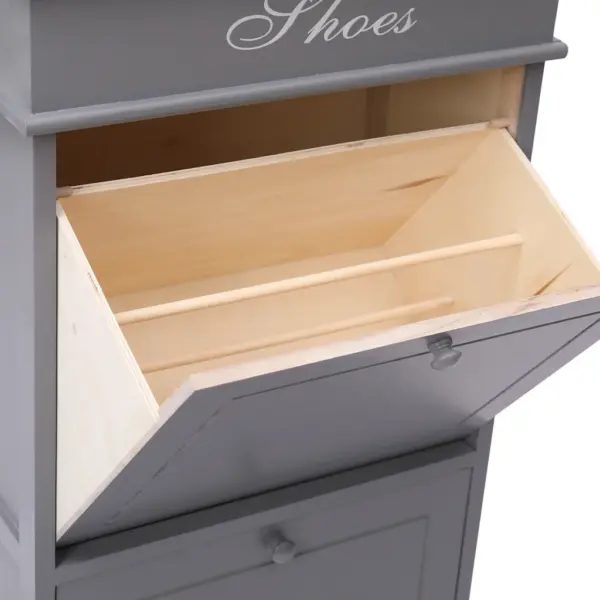 Hall kingakapp 2 kallutatava sahtliga, Paulownia puit, 50 x 28 x 98 cm – 7