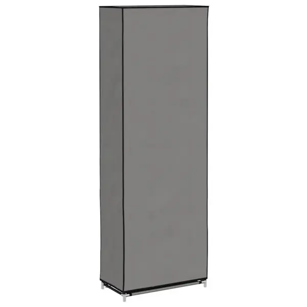 Kitsas kingakapp 8 riiuliga ja kangaskattega, hall, 57 x 29 x 162 cm – 6