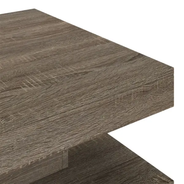 Hall ruudukujuline kohvilaud spoonitud MDF-st, 60 x 60 x 35 cm – 5