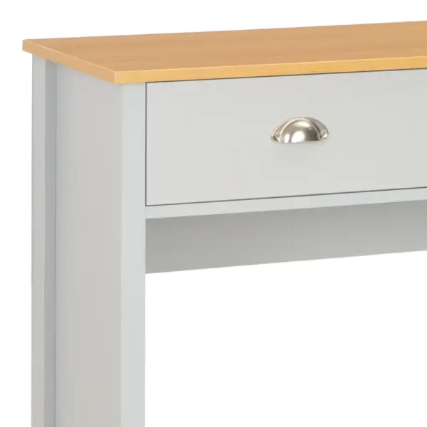 Hall konsoollaud naturaalse puidutooni plaadiga, 2 sahtlit ja riiul, 97 x 35 x 76 cm – 6