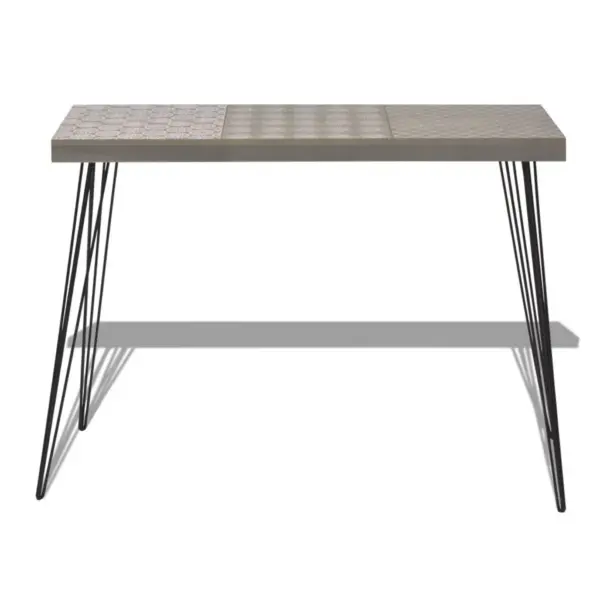 Hall retrostiilis konsoollaud dekoratiivse mustriga, 90 x 30 x 71,5 cm – 3