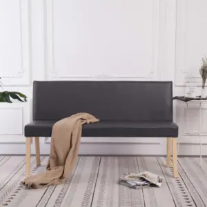 Hall kunstnahast esikupink männipuidust raamiga, 139,5 cm