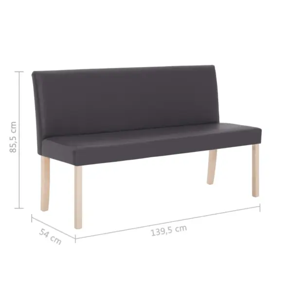 Hall kunstnahast esikupink männipuidust raamiga, 139,5 cm – 8