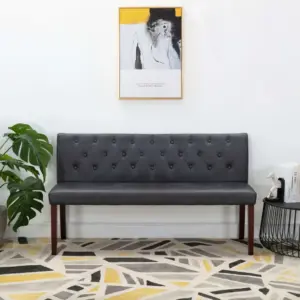 Retrostiilis hall pink nupplistuga seljatoega, kunstseemisnahk, 148,5 cm