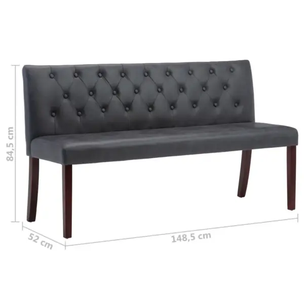 Retrostiilis hall pink nupplistuga seljatoega, kunstseemisnahk, 148,5 cm - 7