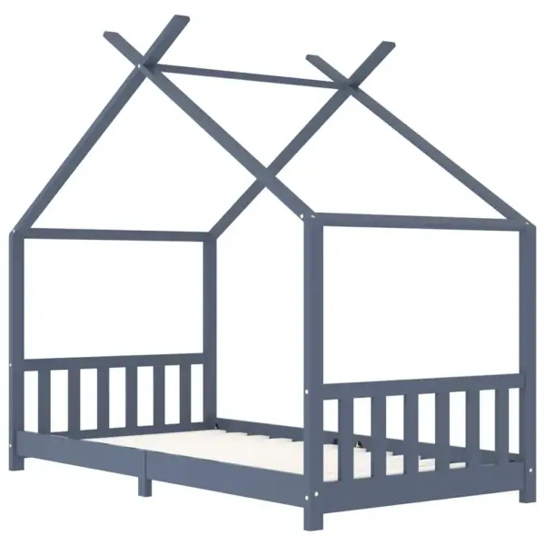 Hall männipuidust laste voodiraam majakujundusega, 90 x 200 cm – 3