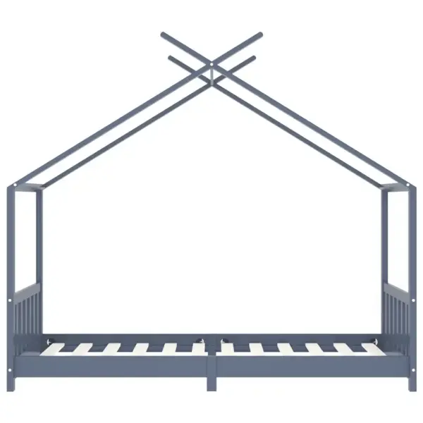 Hall männipuidust laste voodiraam majakujundusega, 90 x 200 cm – 4
