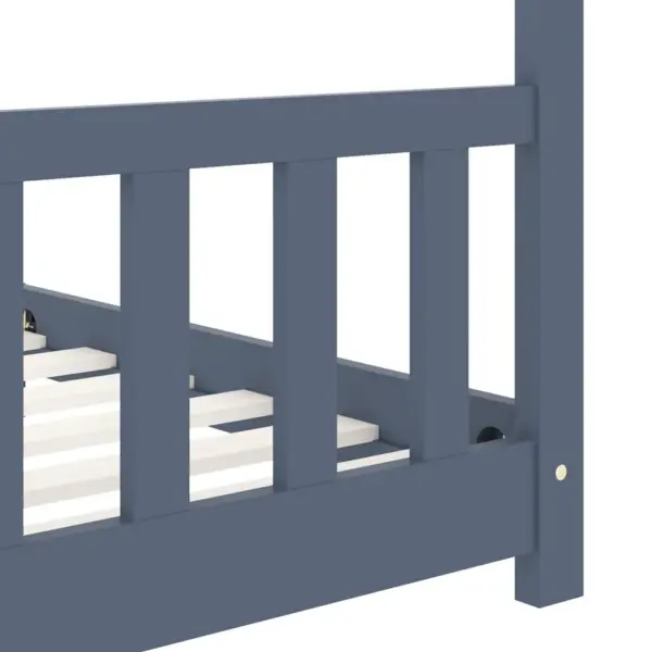 Hall männipuidust laste voodiraam majakujundusega, 90 x 200 cm – 7