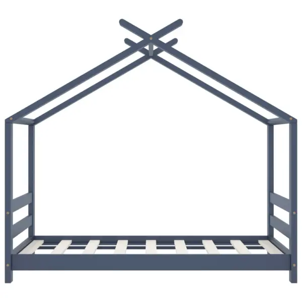 Majavoodi stiilis lastevoodi raam, hall, männipuit, 70 x 140 cm – 4