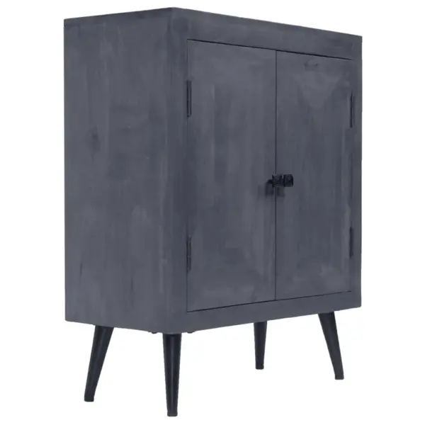Hall mangopuidust puhvetkapp metalljalgadega, 60 x 30 x 76 cm – 11