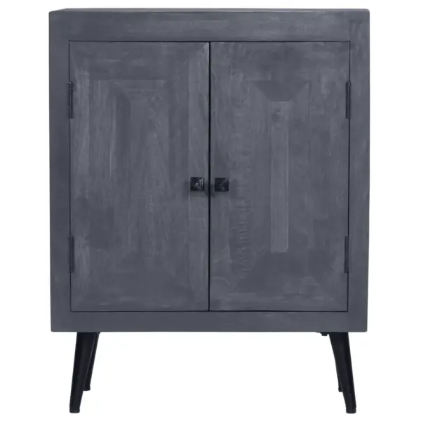 Hall mangopuidust puhvetkapp metalljalgadega, 60 x 30 x 76 cm – 3