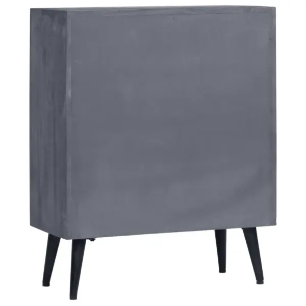 Hall mangopuidust puhvetkapp metalljalgadega, 60 x 30 x 76 cm – 4