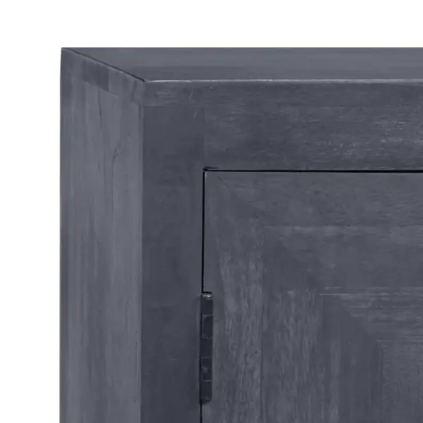 Hall mangopuidust puhvetkapp metalljalgadega, 60 x 30 x 76 cm – 5