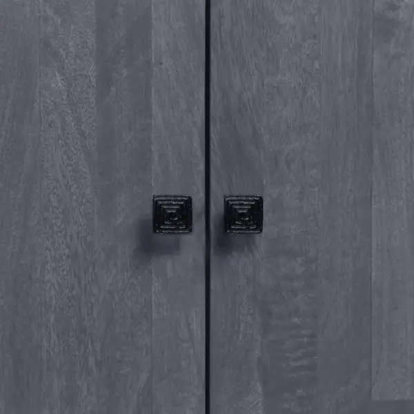 Hall mangopuidust puhvetkapp metalljalgadega, 60 x 30 x 76 cm – 7