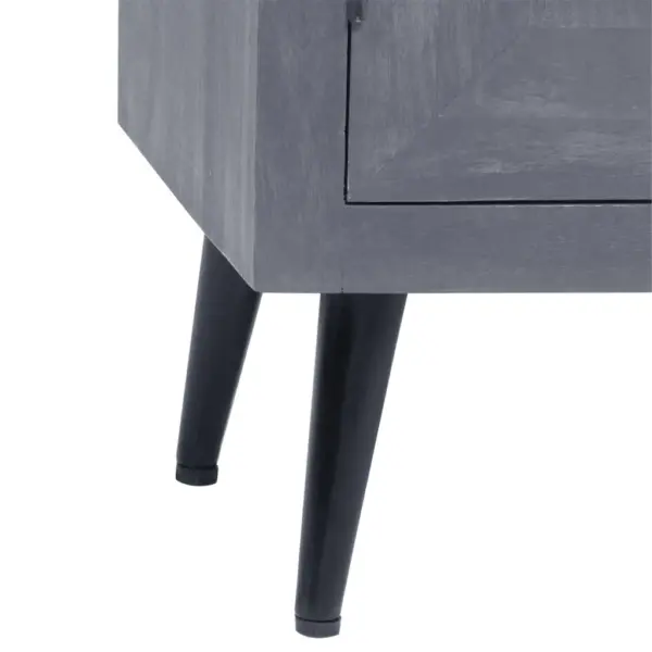 Hall mangopuidust puhvetkapp metalljalgadega, 60 x 30 x 76 cm – 8