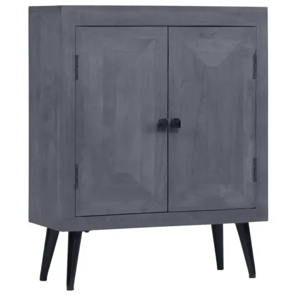 Hall mangopuidust puhvetkapp metalljalgadega, 60 x 30 x 76 cm – 9