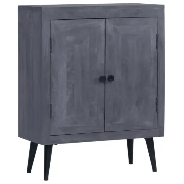 Hall mangopuidust puhvetkapp metalljalgadega, 60 x 30 x 76 cm – 10