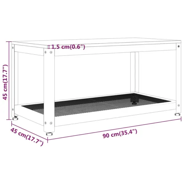 Kohvilaud alumise riiuliga, hall-must, tammespooniga MDF ja raud, 90 x 45 x 45 cm – 7