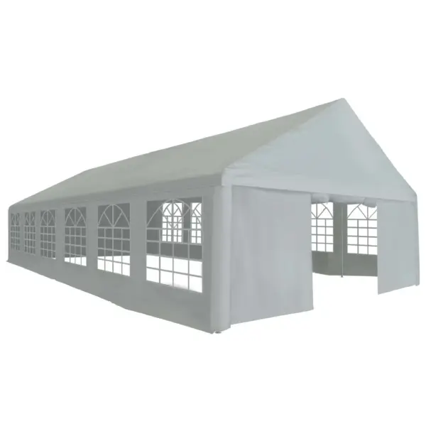 Hall peotelk akendega, veekindel PE-kangas, terasraam, 6 x 12 m – 2