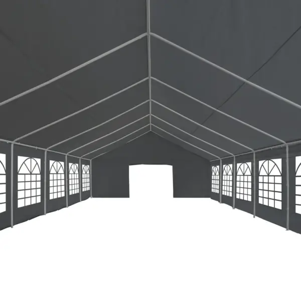 Hall peotelk akendega, veekindel PE-kangas, terasraam, 6 x 12 m – 4