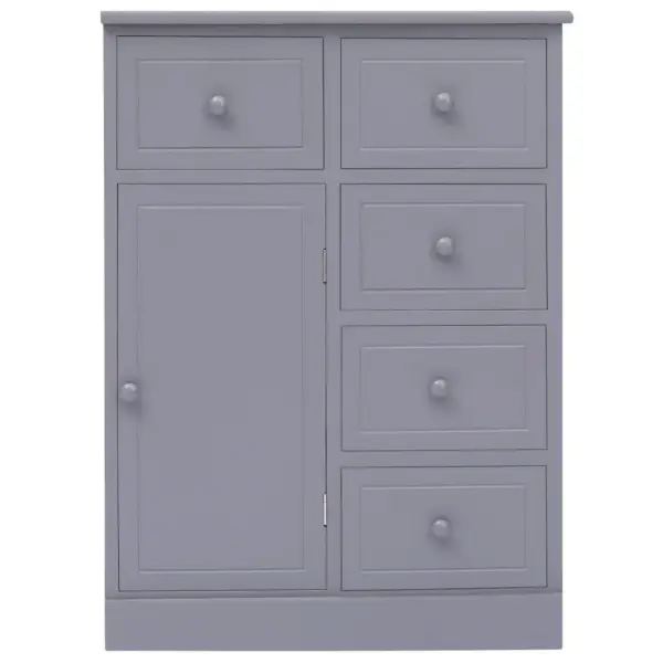Hall puhvetkapp 10 sahtli ja 2 uksega, paulownia- ja paplipuidust, 113 x 30 x 79 cm, 2-osaline komplekt – 6