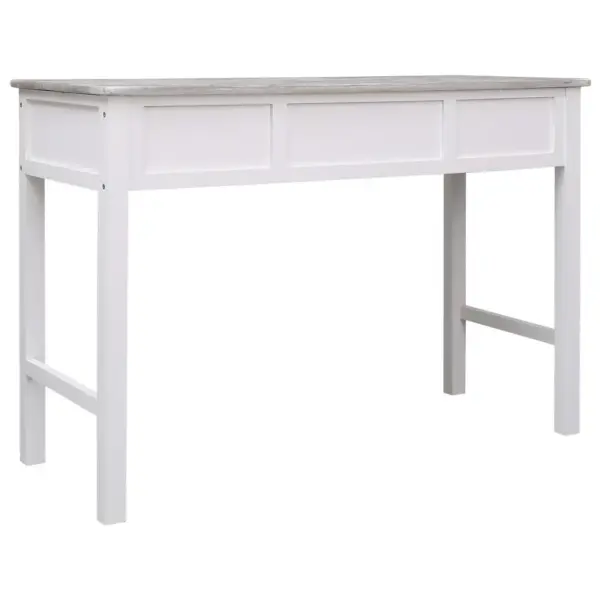 Hall kirjutuslaud sahtlite ja avatud sektsiooniga, paulowniapuidust, 110 x 45 x 76 cm – 5