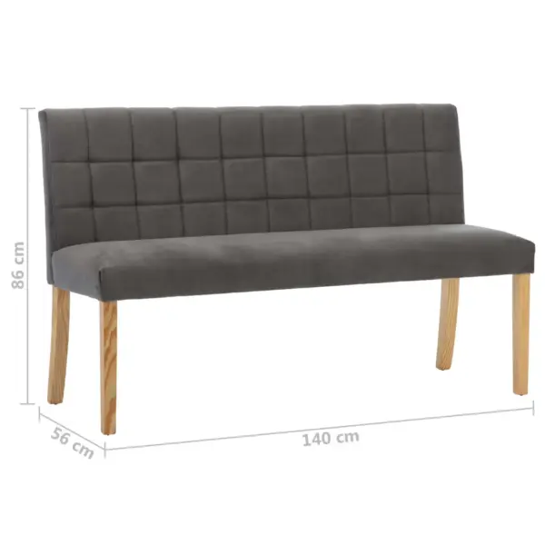 Hall sametpink ruudulise seljatoega, 140 cm – 7