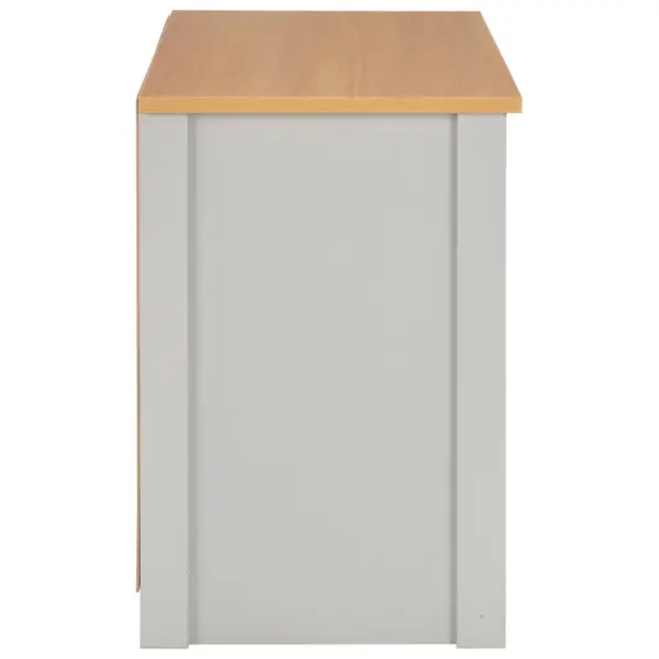 Telerikapp ukse ja avatud sektsioonidega, hall ja naturaalse puidu tooniga, 95 x 39 x 58 cm – 5