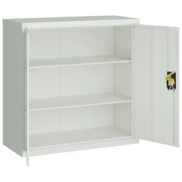Hall terasest kontorikapp 2 ukse ja reguleeritavate riiulitega, 90 x 40 x 90 cm - 6