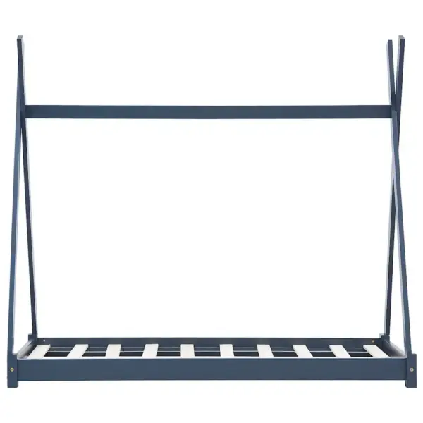 Tipitelgi stiilis lastevoodi raam liistpõhjaga, hall männipuit, 70 x 140 cm – 3